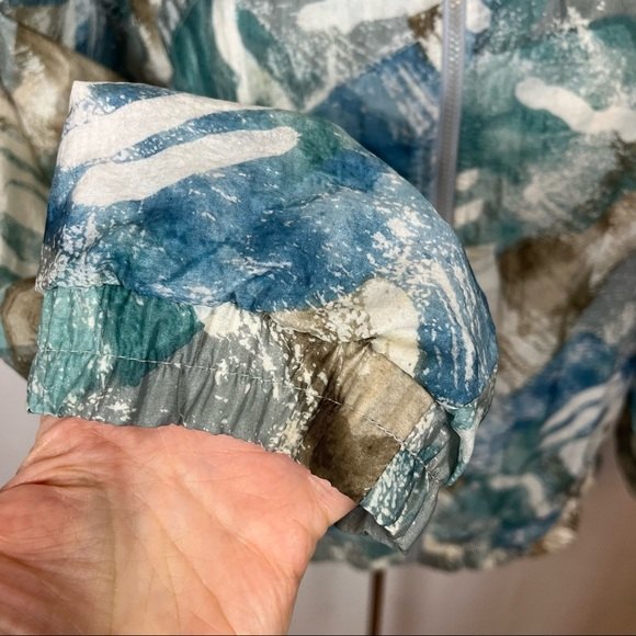 Rare Vintage 80s Fila Zip Up Windbreaker Abstract Print S - Picture 9 of 14